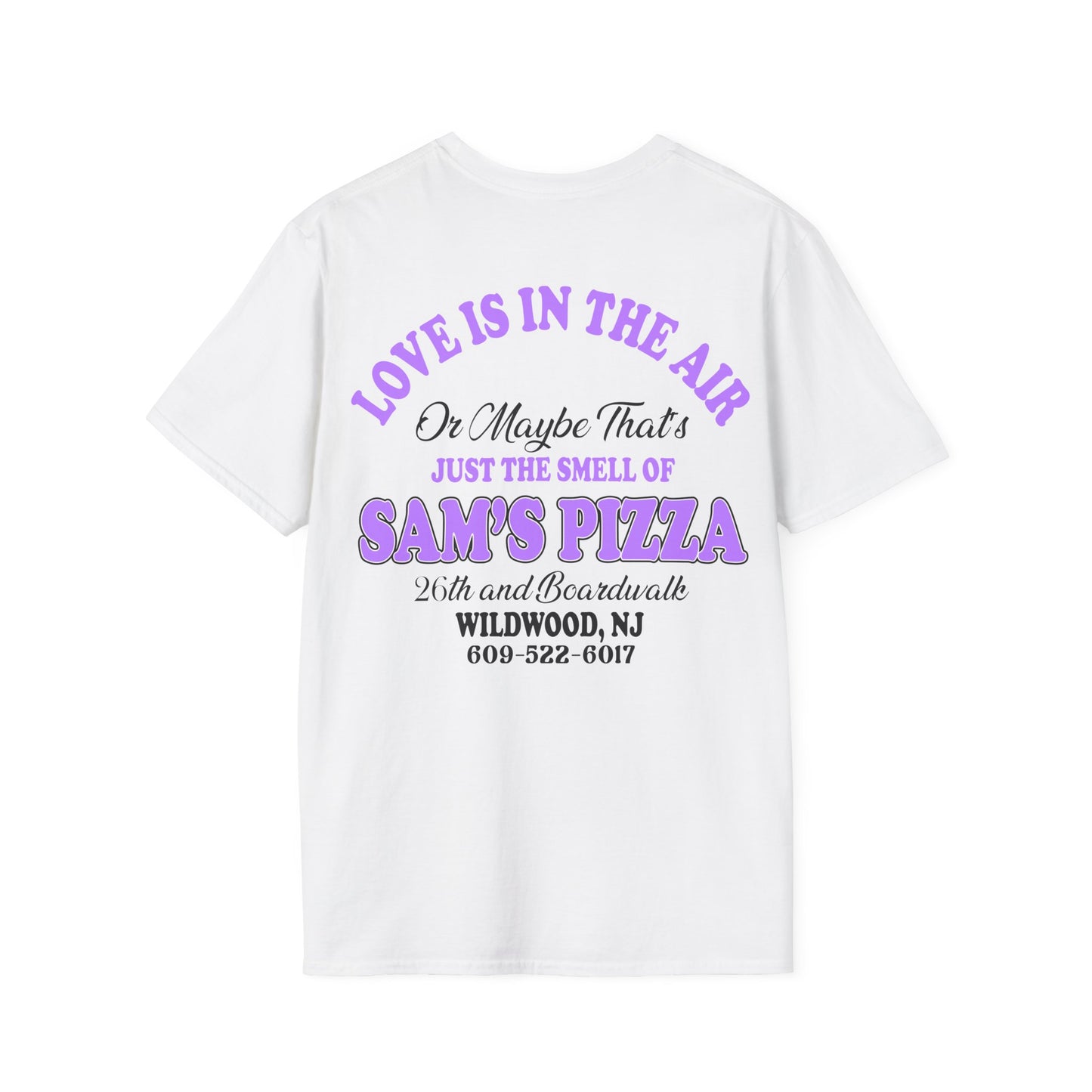 "LOVE IS IN THE AIR" Authentic Sam's Pizza Palace T-shirt (PURPLE)