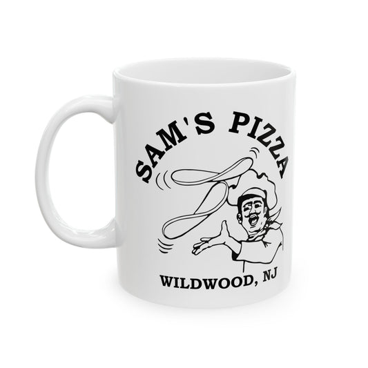 Sam's Pizza Palace Ceramic Mug, (11oz, 15oz) (Pie Man)