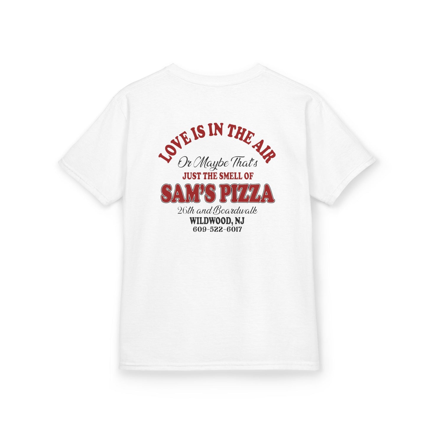"LOVE IS IN THE AIR" Sam's Pizza Palace Youth T-shirt