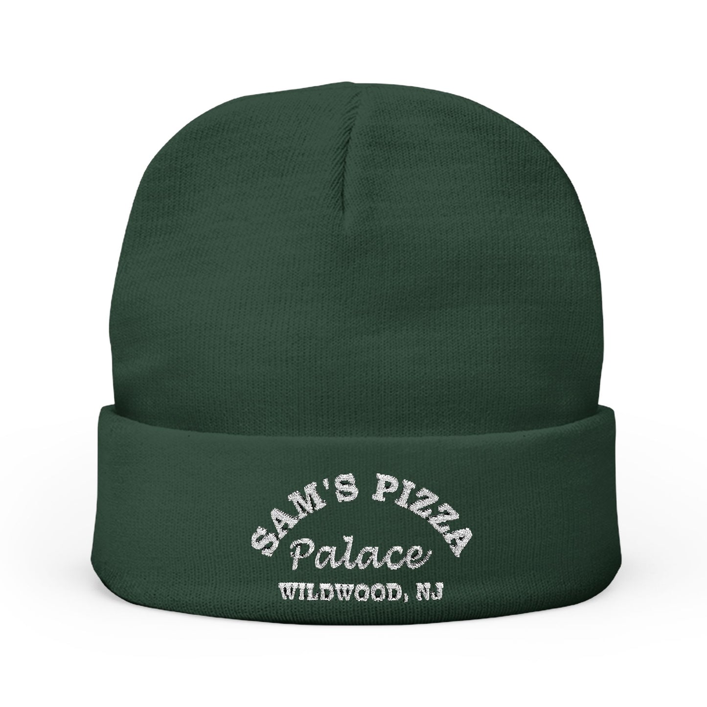 Sam’s Pizza Palace Embroidered Knit Beanie
