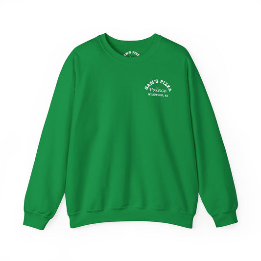 Green Authentic Sam's Pizza Palace Crewneck Sweatshirt