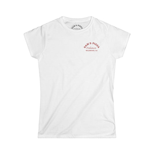 Authentic Sam's Pizza Palace Women's T-shirt (Red Logo)