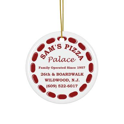 Sam's Pizza Palace Ceramic Ornament, 1-Pack (Modern Logo)