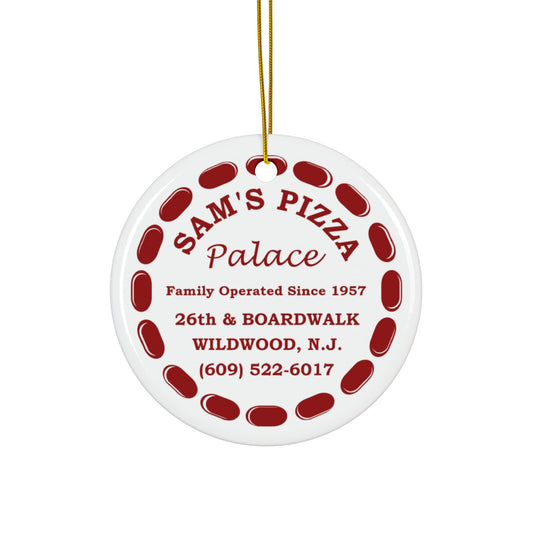 Sam's Pizza Palace Ceramic Ornament, 1-Pack (Modern Logo)