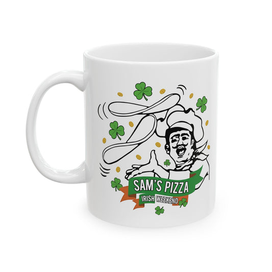 Sam's Pizza Palace Ceramic Mug, (11oz, 15oz) (Irish Weekend)