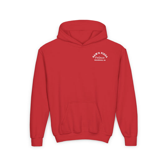 Red Authentic Sam's Pizza Palace Youth Hoodie