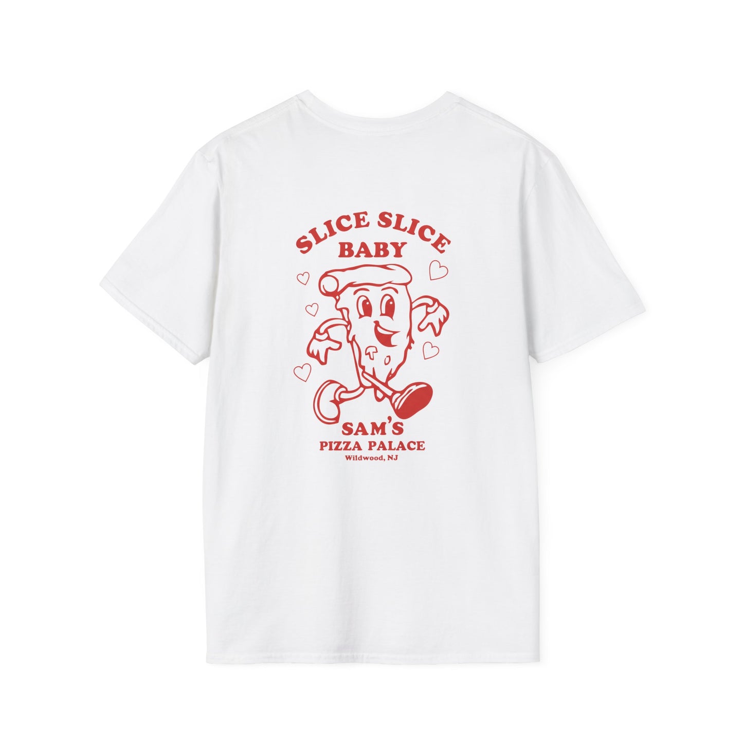 Sam's Pizza Palace T-shirt (Slice Slice Baby)