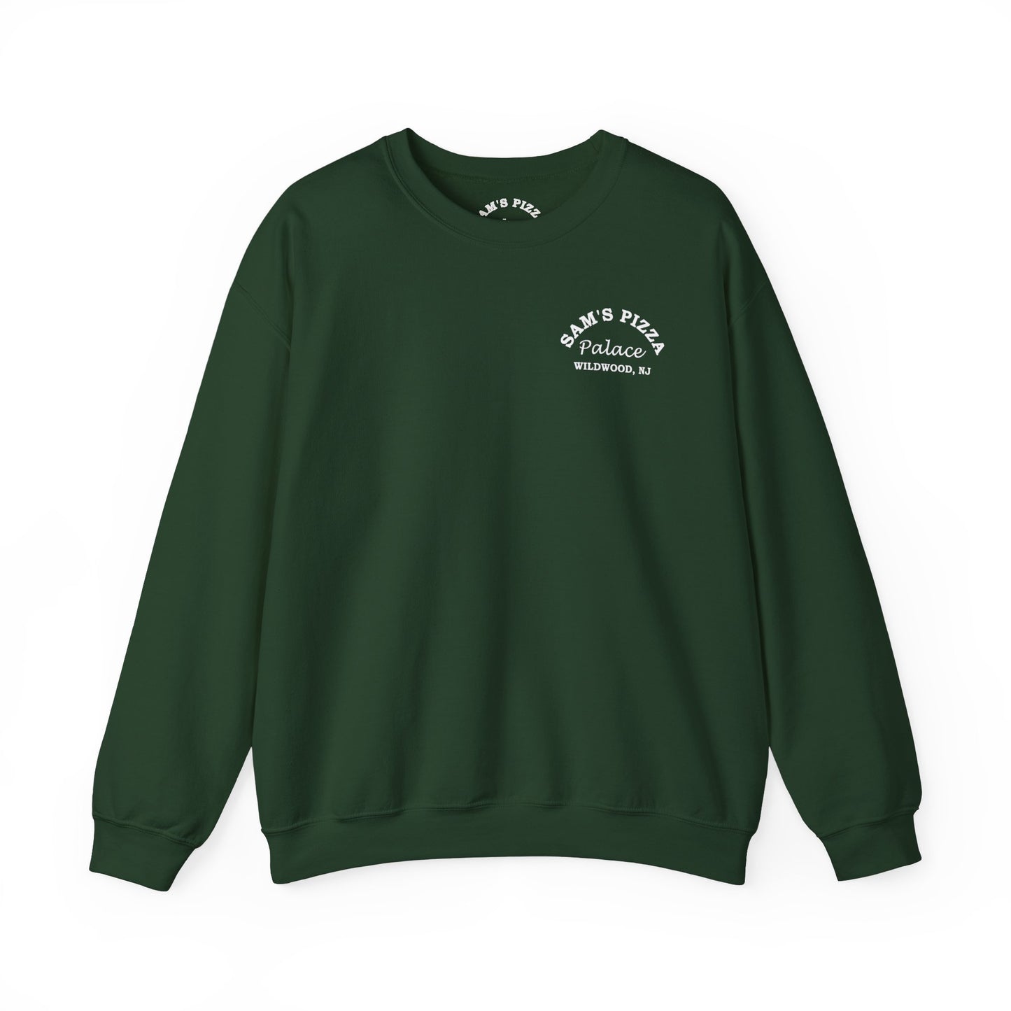 Green Authentic Sam's Pizza Palace Crewneck Sweatshirt