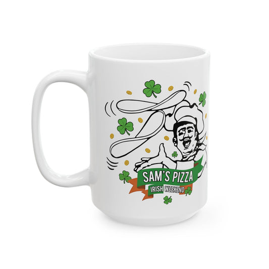 Sam's Pizza Palace Ceramic Mug, (11oz, 15oz) (Irish Weekend)